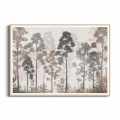 plakat-drewniana-ramka-przod-zamglony-las.webp
