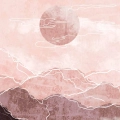 obraz-na-plotnie-szczyty-gor-i-sloce-fragment.webp