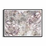 Plakat - „Duże piwonie na przetartym tle” – elegancki motyw kwiatowy do salonu, jadalni lub sypialni w stylu nowoczesnym i glamour