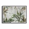 Plakat Liście tropikalne w odcieniach zieleni czarna ramka