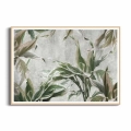 Plakat Liście tropikalne w odcieniach zieleni drewniana ramka
