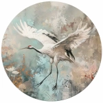 Fototapeta okrągła - Artystyczny feniks z nieba