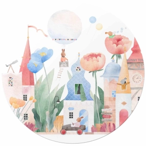 Fototapeta okrągła - Malownicze miasteczko