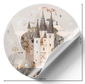 Fototapeta-okragla-bajkowy-zameczek-naklejka.webp
