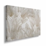Obraz na płótnie - Beżowe Liście Bananowca, nowoczesna botaniczna dekoracja
