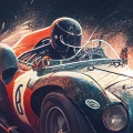 obraz-na-plotnie-wyscigowka-retro-fragment.webp