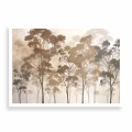 Plakat Brązowy las liściasty 3D bez ramki