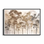 Plakat - Brązowy las liściasty 3D