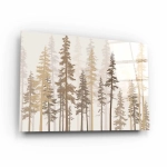 Obraz na szkle akrylowym - Brązowy las iglasty 3D 
