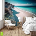 fotodatepa Plaża morze 3D w sypialni