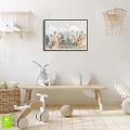 plakat Fantazyjny las dla dzieci czarna ramka w pokoju