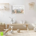 plakat Fantazyjny las dla dzieci biała ramka w pokoju