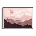 plakat-czarna-ramka-przod-szczyty-gor-i-slonce.webp