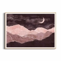 plakat-drewniana-ramka-przod-szczyty-gorskie-noca.webp