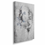 Obraz na płótnie - Kobieta i kwiat 