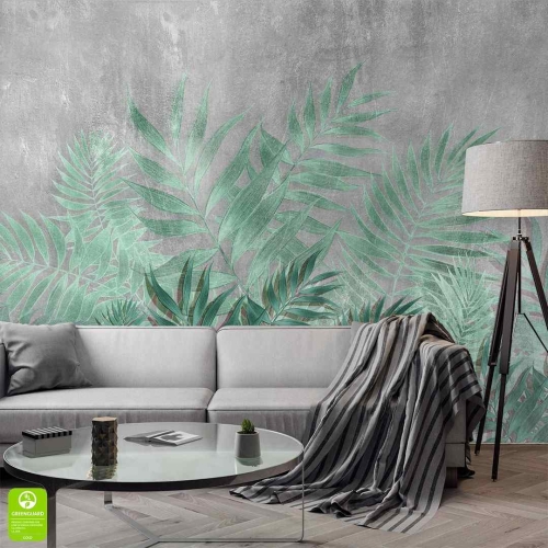 fototapeta-liscie-palmowe-na-betonie.webp