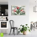 plakat-drewniana-ramka-wnetrze-flamingi-w-zielonych-lisciach.webp