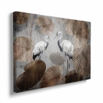 Obraz na płótnie - Żurawie w liściach palmowych