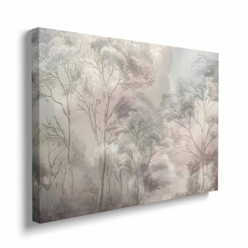 obraz-na-plotnie-mgliste-drzewa-w-stonowanych-barwach-bok.webp