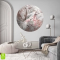 Fototapeta-okragla -pastelowa-tropikalna-dzungla-II-wnetrze.webp
