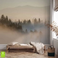 Fototapeta na wymiar Krajobraz Gór i Zamglony Las – nowoczesne wnętrze