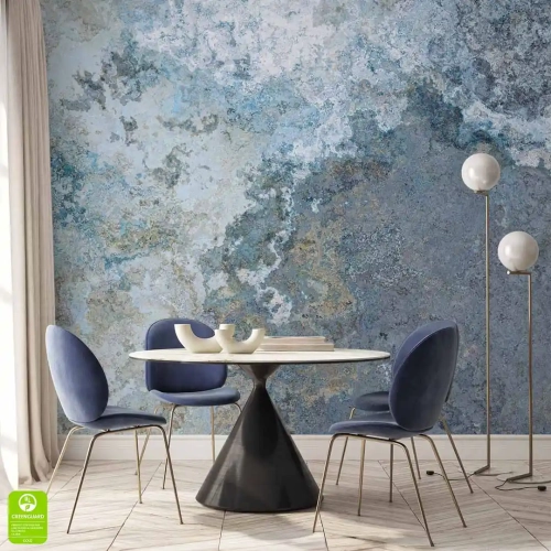 Fototapeta na wymiar Abstrakcyjny Marmur Niebieski w jadalni