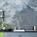 Fototapeta na wymiar Marmur Abstrakcyjny Niebieski w kuchni