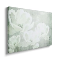 obraz-na-plotnie-z bialymi-kwiatami-na-teksturowym-szarozielonym-tle-bok.webp