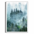 plakat-srebrna-ramka-przod-las-we-mgle-II.webp