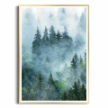 plakat-złota-ramka-przod-las-we-mgle-II.webp