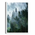 Plakat Las we mgle III biała ramka
