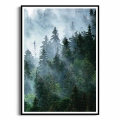 Plakat Las we mgle III czarna ramka