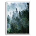 Plakat Las we mgle III srebrna ramka