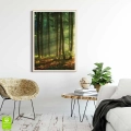 plakat-drewniana-ramka-wnetrze-las-o-poranku-I.webp