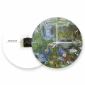 Zegar-30x30-kolo-kreski-biale-mechanizm-claude- monet-lilie-wodne-i-most-japonski.webp