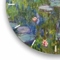 Zegar-kolo-kreski-biale-fragment-claude- monet-lilie-wodne-i-most-japonski.webp