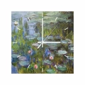 Zegar-30x30-kwdrat-kreski-biale-przod-claude- monet-lilie-wodne-i-most-japonski.webp