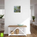 Zegar-30x30-kwdrat-kreski-biale-wnetrze-claude- monet-lilie-wodne-i-most-japonski.webp