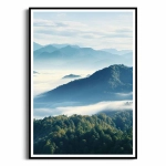 Plakat - Szczyty górskie w chmurach I