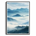 plakat-czarna-ramka-przod-szczyty-gorskie-w-chmurach-II.webp