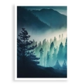 plakat-bez-ramki-przod-mglisty-las-w-gorach-II.webp
