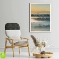 plakat-drewniana-ramka-wnetrze-wschod-slonca-nad-lasem-we-mgle-III.webp