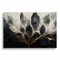 obraz-na-plotnie-kwiaty-i-liscie-w-ciemnych-barwach-II-przod.webp