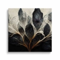 obraz-na-plotnie-kwiaty-i-liscie-w-ciemnych-barwach-II-przod-kwadrat.webp