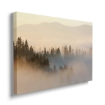 Obraz na płótnie - Zamglony Las i Góry