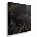 obraz-na-plotnie-czarne-tlo-i-zlote-liscie-tropikalne-bok-kwadrat.webp