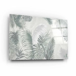 Obraz na szkle akrylowym - Egzotyczne liście palmy i monstery do Sypialni, Salonu