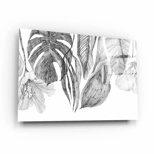 obraz-na-szkle-akrylowym-szkicowane-liscie-i-kwiaty-bok.webp