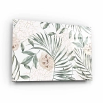 Obraz na szkle akrylowym - Liście i kwiaty tropikalne 