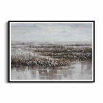 Plakat - Malowane Trawy nad jeziorem do Salonu, Sypialni